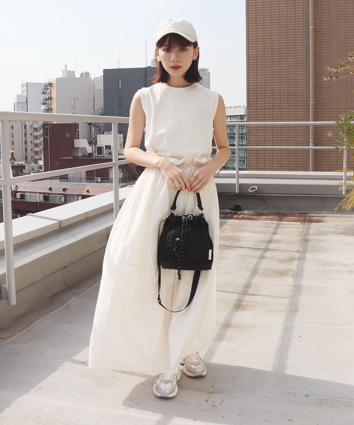 メッシュ2way巾着トートバッグ