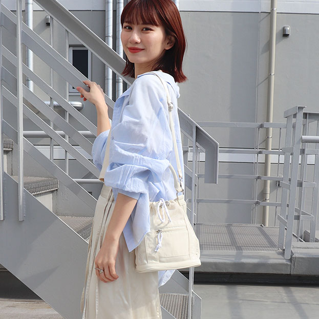メッシュ2way巾着トートバッグ