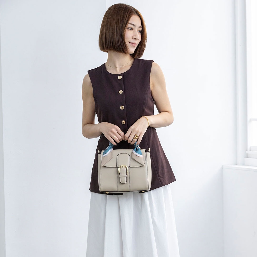 スカーフ付き2wayハンドバッグ