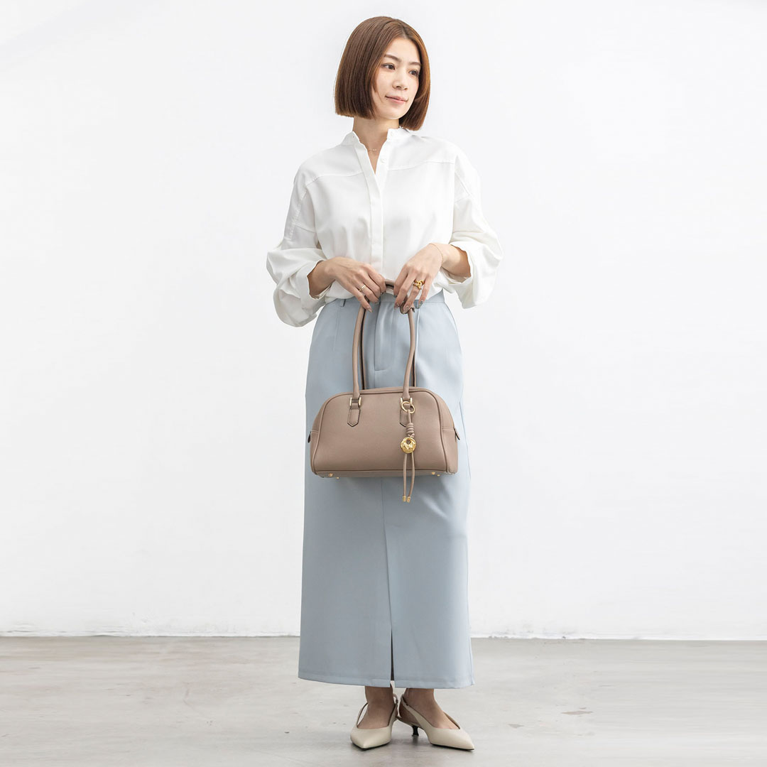 ロングハンドルボストンバッグ