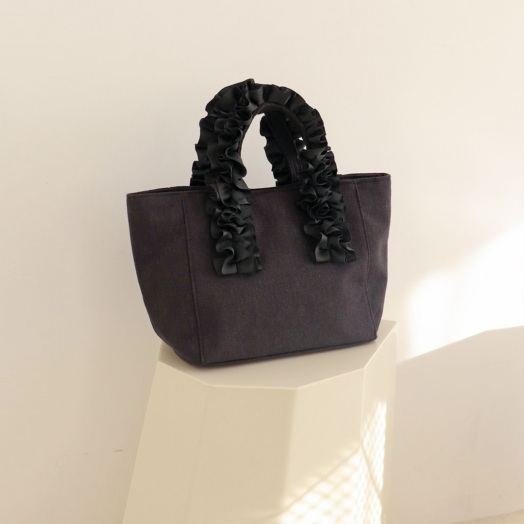 ハンドルフリルミニトートバッグ