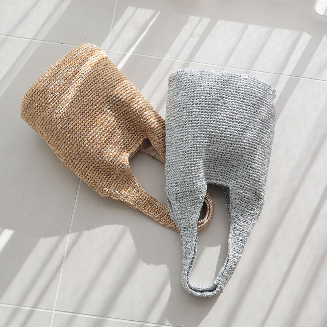 メタリックコードトートバッグ