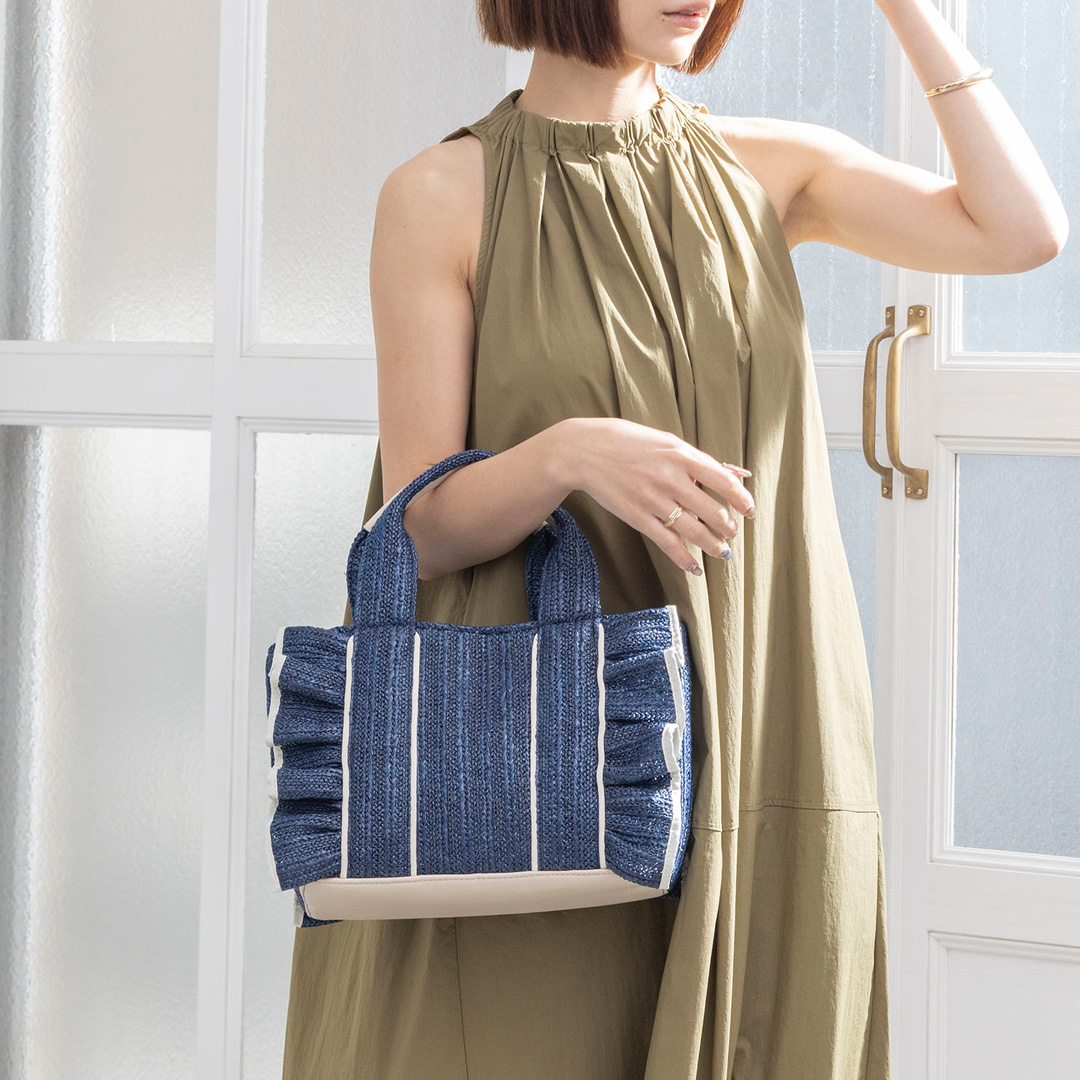 フリルトートバッグ