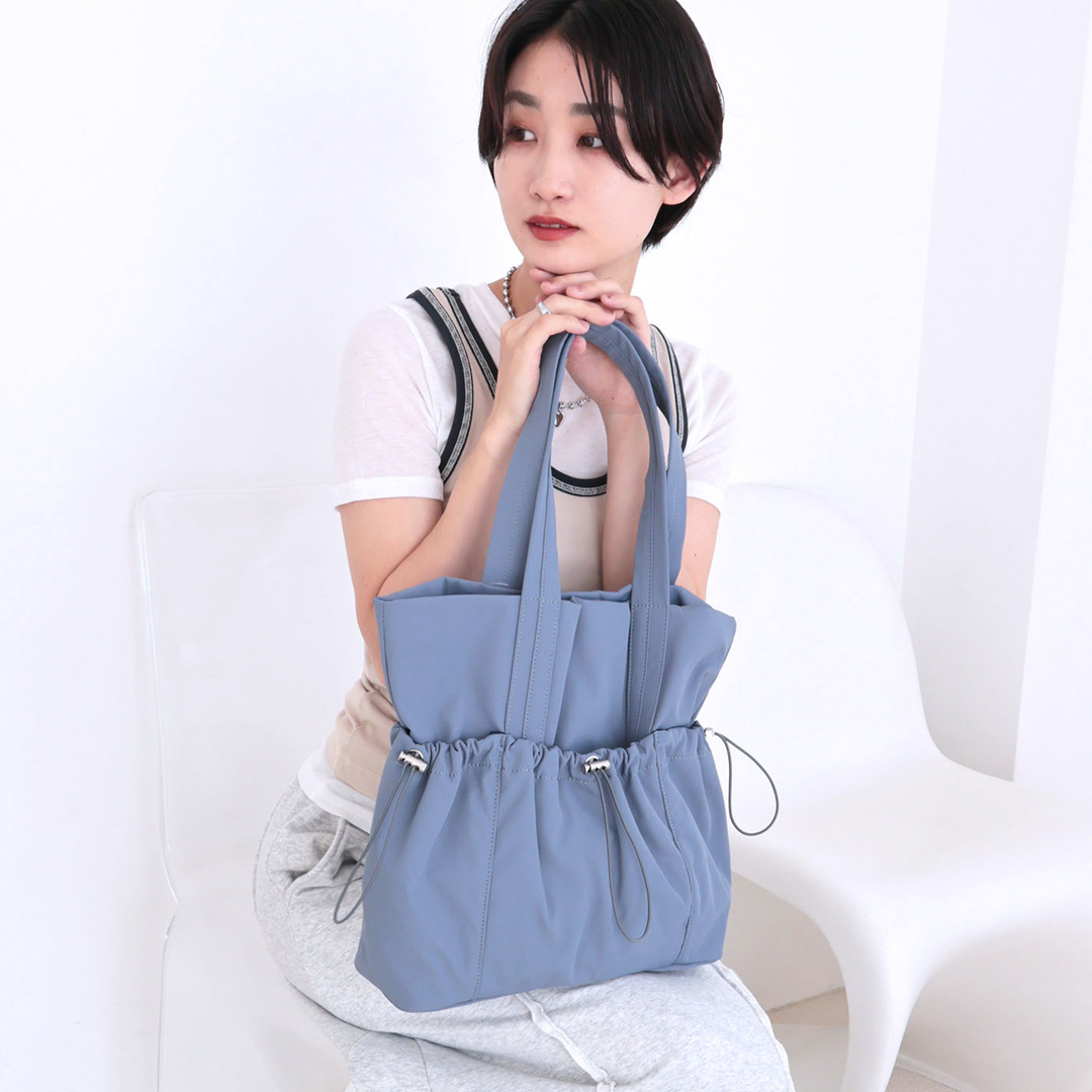 ギャザーポケットトートバッグ