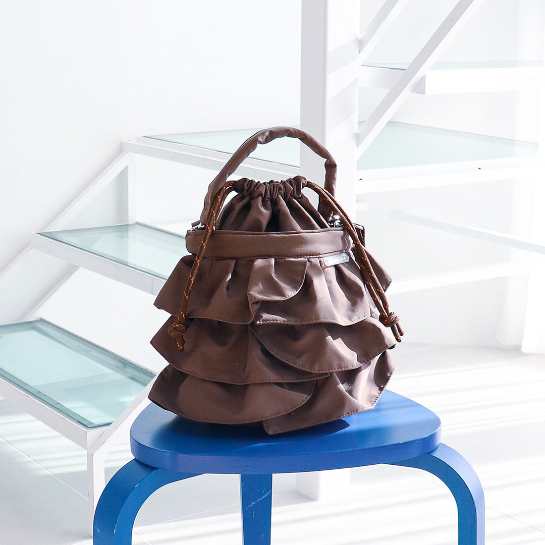 2wayフリル巾着バッグ