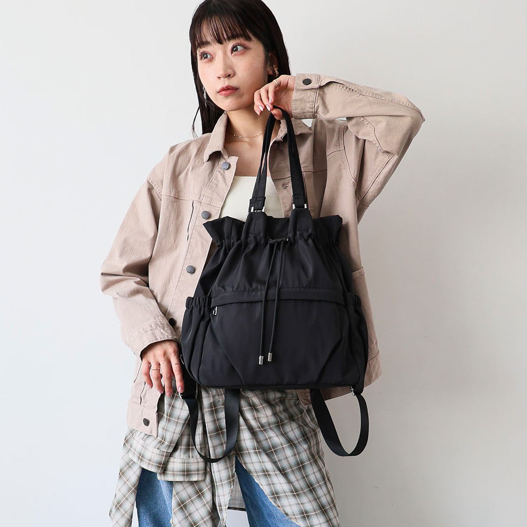 巾着リュックトートバッグ