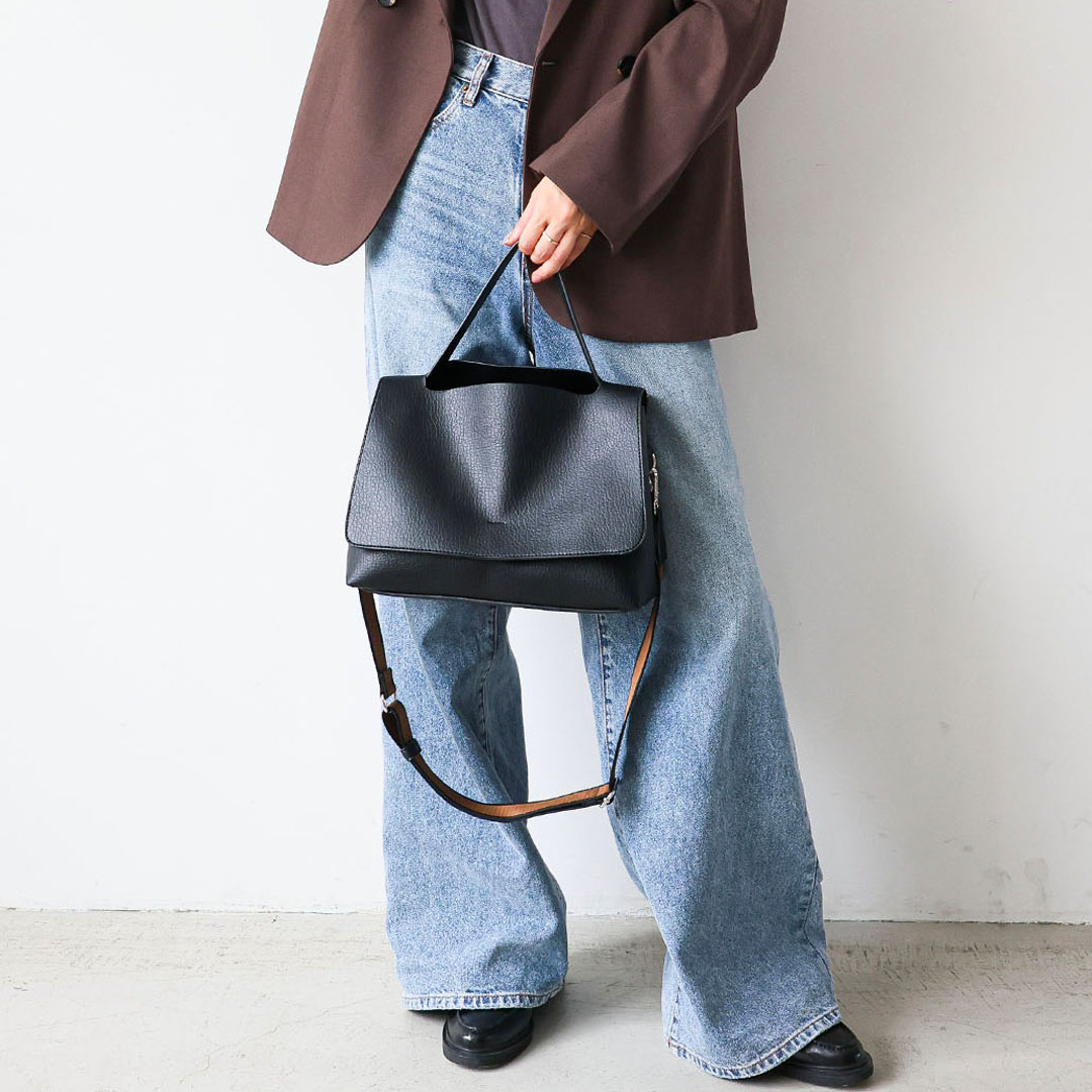 ラインテープショルダー2wayバッグ
