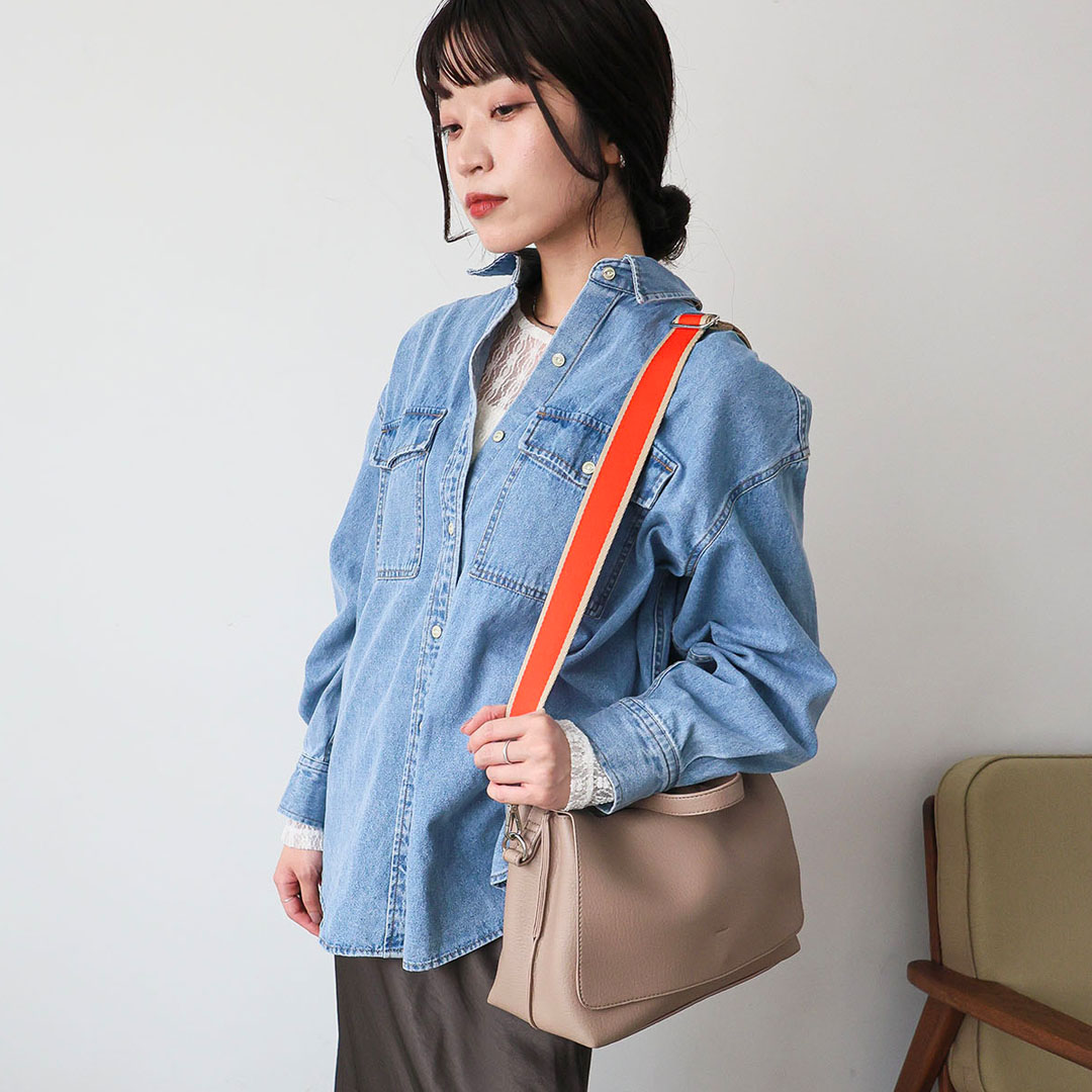 ラインテープショルダー2wayバッグ
